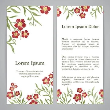 Flayers with floral pattern Stock Illustration