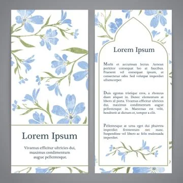 Flayers with floral pattern Stock Illustration