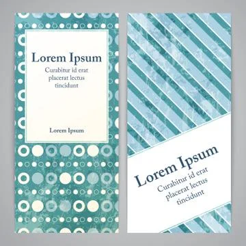 Flayers with retro patterns - geometric Illustrazione stock