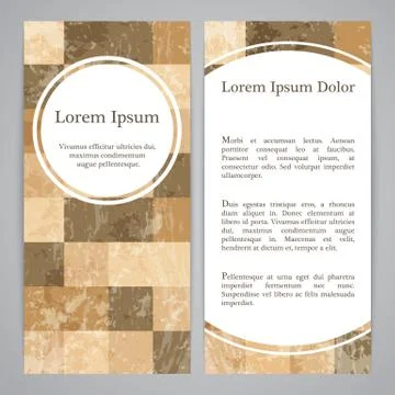 Flayers with retro patterns - geometric Illustrazione stock