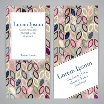 Flayers with retro patterns - geometric Stock Illustration