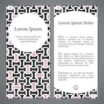 Flayers with retro patterns - pets Stock Illustration