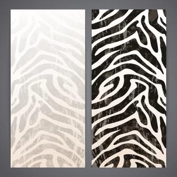 Flayers with zerba texture Stock Illustration