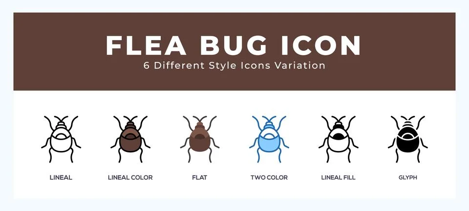 Flea bug symbol. vector icon symbol. logo illustration. vector graphics Stock-Illustration