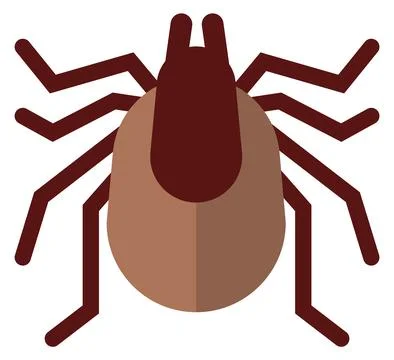 Flea flat icon. Parasite pest color symbol イラスト素材