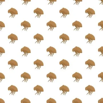 Flea insect pattern for veterinary and parasitology themes Stock Illustration