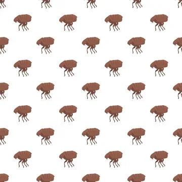 Flea insect pest infestation seamless pattern background Stock Illustration