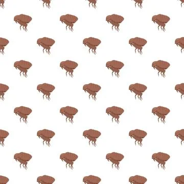 Flea insect pest seamless pattern repeating background Stock Illustration