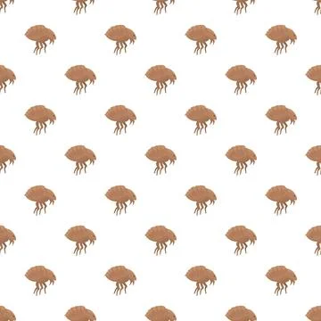 Flea insect pest seamless pattern repeating background Stockillustratie