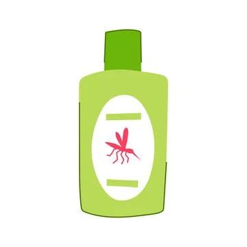 Flea insect repellent cartoon vector illustration Stock Illustration