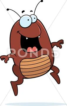 Flea Jumping Stock Illustration