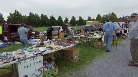 Flea Market Stock Footage 196258625
