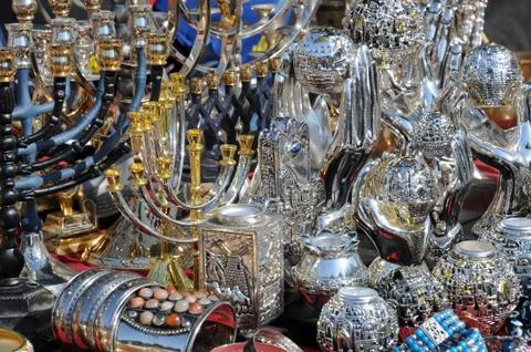At flea market in jerusalem Stock Photos