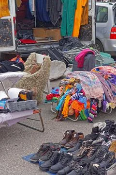 Flea market open Stock Photos