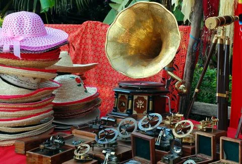 At the flea market Stock Photos