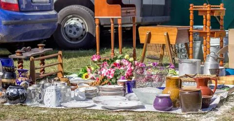 At the flea market Stock Photos