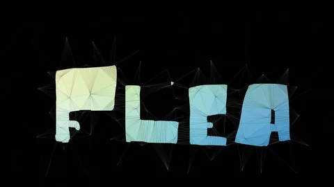 Flea Market Text Merging Tessellating Looping Polygons Text Morph Stock Footage 113867812