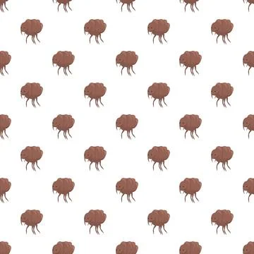 Flea pest insects seamless pattern texture background Stock Illustration