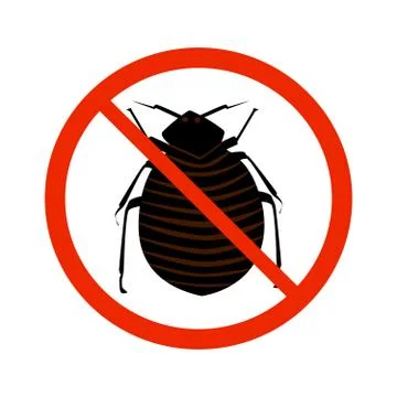 Flea sign isolated on white background. Stock Illustration