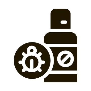 Flea Spray Icon Vector Glyph Illustration Stock Illustration