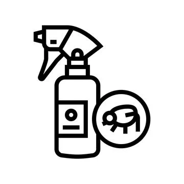 Flea spray line icon vector illustration Stock Illustration