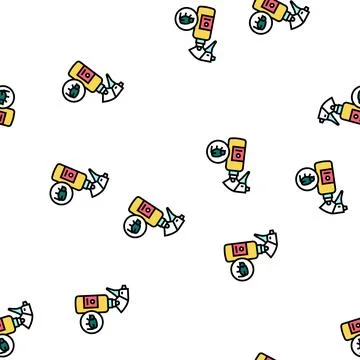 Flea spray vector seamless pattern Stock Illustration