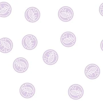 Flea treatment glyph seamless pattern 스톡 일러스트