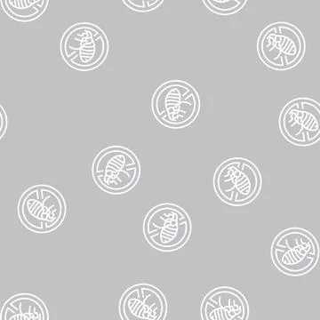 Flea treatment line seamless pattern Stock Illustration