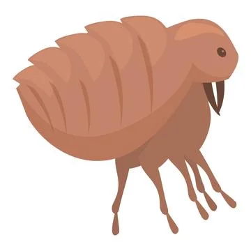 Flea walking showing its tiny hairs and powerful legs Stock Illustration