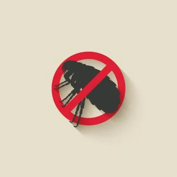 Flea warning sign Stock-Illustration