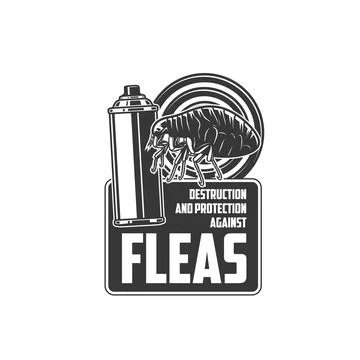 Fleas insects extermination pest control icon Illustrazione stock