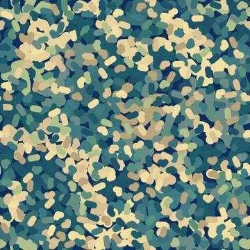 Flecktarn camouflage seamless pattern background. Vector illustration. Stock Illustration