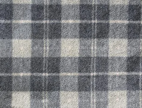 Fleece texture background with plaid pattern of grey dark gray and light gr.. 写真素材
