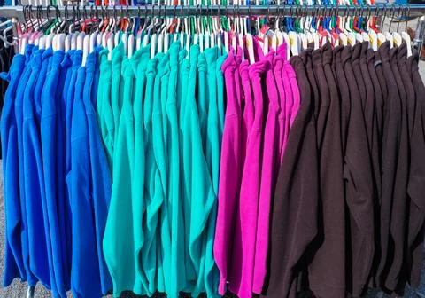Fleeces for sale Stock Photos