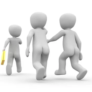 Fleeing the success Stock Illustration