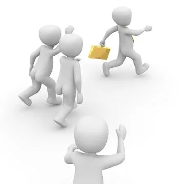 Fleeing the success Stock Illustration