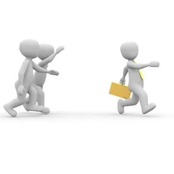 Fleeing the success Stock Illustration