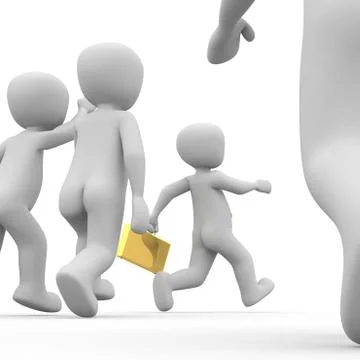 Fleeing the success Stock Illustration