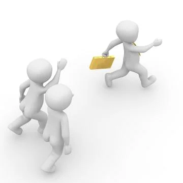 Fleeing the success Stock Illustration