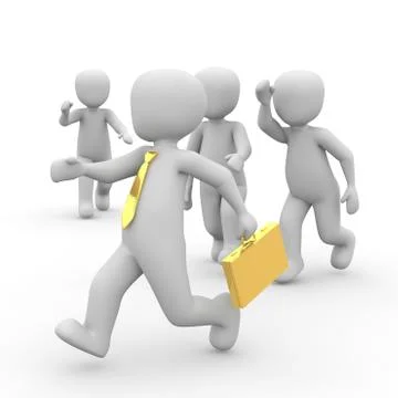 Fleeing the success Stock Illustration