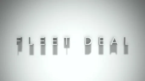 Fleet deal 3D title animation with shadows on a white background Stock Footage 297571369