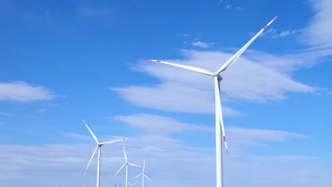 Fleet of power generators in motion. Stock Footage 255819882