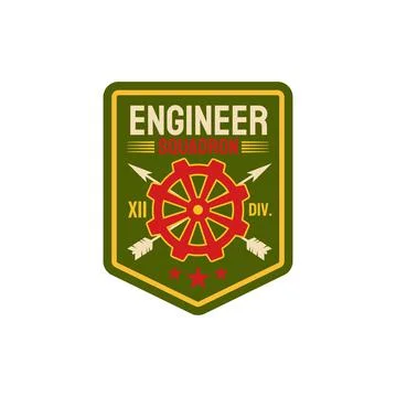 Fleet repair battalion engineering squad chevron Stock Illustration