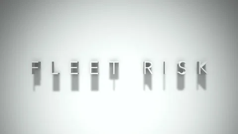 Fleet risk 3D title animation with shadows on a white background Vídeos de archivo 297267179