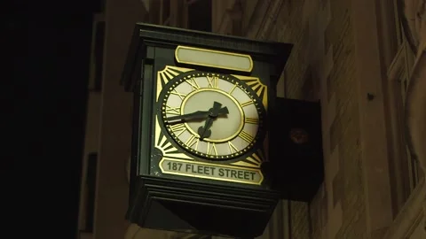Fleet Street clock Video stock 146862904