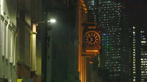 Fleet Street at night Video stock 146862856