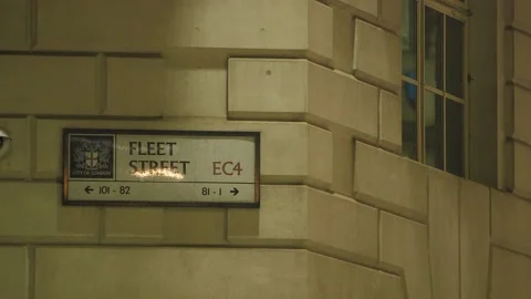 Fleet Street sign Video stock 146862851