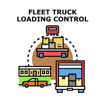 Fleet truck loading control system management Stock Illustration