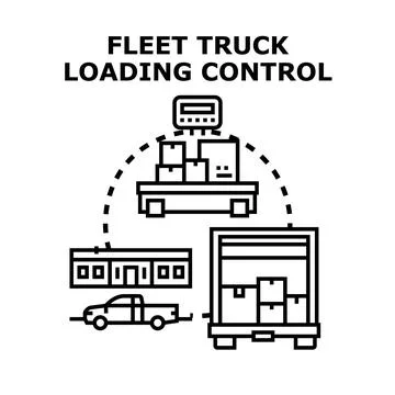 Fleet truck loading control system management Stock Illustration