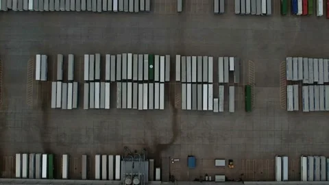 Fleet of trucks at a Walmart Distribution Center in Hurricane, Utah Stock Footage 189407145